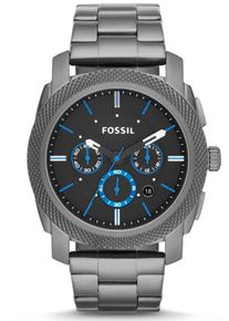 Fossil, Herren Quarzuhr 'MACHINE, FS4931', Silbergrau / Silber