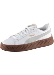 Puma, Damen Sneaker 'SMASH PLATFORM L', Braun / Wei&szlig;