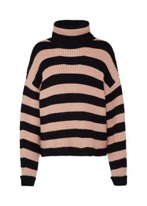 EDITED, Damen Pullover 'Sophia', Puder / Schwarz