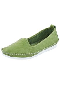 Andrea Conti, Damen Komfort-Slipper, Hellgrün