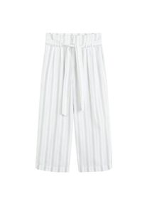 Mango, Damen Hose 'Frog-H', Rauchblau / Gelb / Weiß