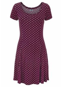 Beach Time, Damen Strandkleid, Beere / Weiß