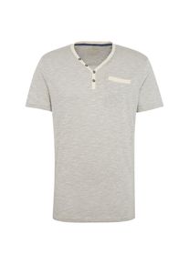 Tom Tailor, Herren T-Shirt 'zick-zack single jersey henley', Beige