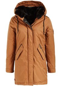 Khujo, Damen Mantel 'JURGITA', Cognac / Schwarz