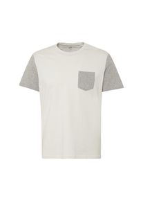 GAP, Herren T-Shirt 'COLORBLOCK CREW', Grau / Naturweiß