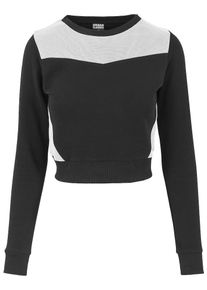 Urban Classics, Damen Crew 'Terry', Schwarz / Wei&szlig;
