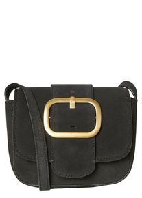 Pieces, Damen Wildleder Umhängetasche, Gold / Schwarz