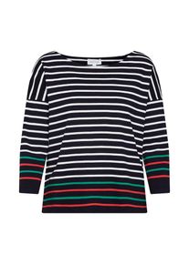 armedangels, Damen Pullover 'FILINAA CONTRAST STRIPES', Blau / Wei&szlig;