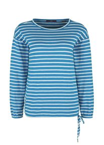 s.Oliver RED LABEL, Damen Shirt, Himmelblau / Weiß