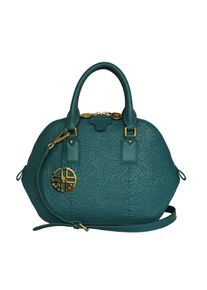 Silvio Tossi, Damen Tasche, Pastellblau / Goldgelb