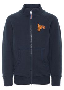 name it, Bedruckte Baumwoll Strickjacke, Dunkelblau