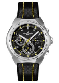 Jacques Lemans, Damen Chronograph 'Sport 1-1675E', Gelb / Schwarz
