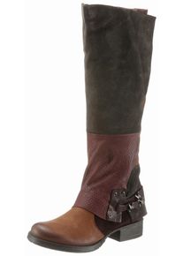 Mjus, Damen Cowboystiefel, Cognac / Dunkelbraun / Grau / Beere