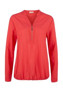 TRIANGLE, Damen Zipper-Bluse mit Gummibund, Hellrot