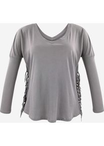 Trueprodigy, Damen Langarmshirt, Grau