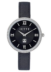JETTE, Damen Uhr, Schwarz / Silber