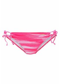 Sunseeker, Damen Bikini-Hose 'Physical', Pink / Weiß