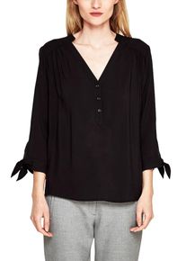 s.Oliver RED LABEL, Damen Tunika mit Schleifen-Details, Schwarz