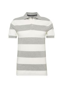 GAP, Herren Poloshirt 'V-RUGBY STRIPE PK', Grau / Weiß