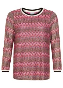 IN FRONT, Damen Bluse 'Maggie', Hellbraun / Pink / Altrosa