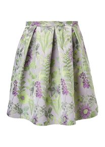 Hallhuber, Damen Jacquard-Rock, Hellgr&uuml;n / Pastelllila / Helllila