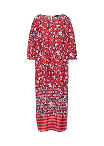Tom Tailor, Damen Kleid, Navy / Feuerrot / Weiß