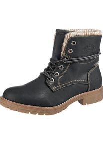 Tom Tailor, Damen Schnürstiefelette, Hellbraun / Schwarz