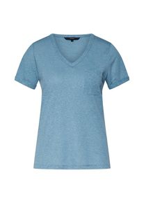 Véro Moda VERO MODA, Damen Shirt 'VMLEA LUA SS V-NECK TOP JRS LCS', Blau