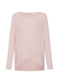 Only, Damen Shirt 'onlRUNNING L/S WRAP TOP JRS', Rosa