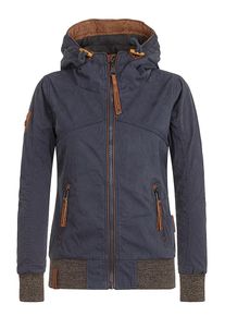 Naketano, Damen Jacke 'Pallaverolle', Taubenblau / Rostbraun / Braunmeliert