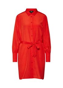 Object, Damen Kleid 'DOTTEO L/S SHIRT DRESS', Feuerrot