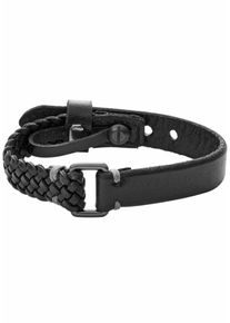 Fossil, Herren Armband 'VINTAGE CASUAL, JA6932001', Schwarz / Silber