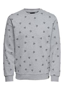 Only & Sons Only & Sons, Herren Sweatshirt, Graumeliert / Schwarz