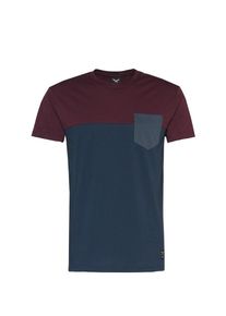 Iriedaily, Herren T-Shirt mit Brusttasche, Navy / Bordeaux