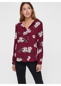 V&eacute;ro Moda VERO MODA, Damen Langarmbluse, Gr&uuml;n / Rosa / Rot