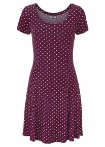 Beach Time, Damen Strandkleid, Beere / Weiß