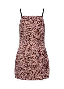 Missguided, Damen Kleid 'Animal Print Strappy Dress', Braun / Rosa