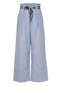 Only, Damen Hose, Rauchblau / Weiß