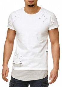 INDICODE JEANS, Herren 'Lund', Graumeliert / Wei&szlig;