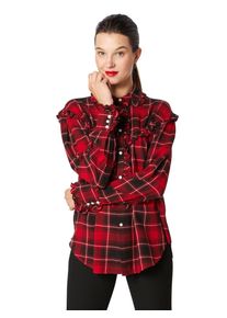 Polo Ralph Lauren, Damen Hemd, Weinrot / Schwarz