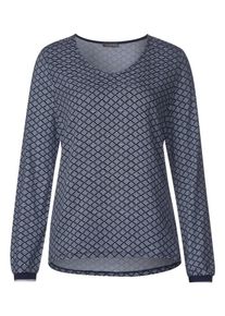 Street One, Damen Shirt, Enzian / Weiß