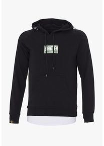 PLUS EIGHTEEN, Herren Kapuzenpullover, Schwarz