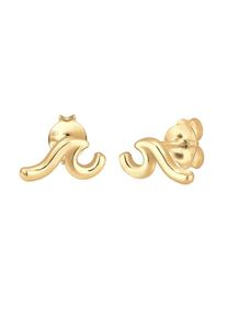 Elli, Damen Ohrringe 'Wellen', Gold