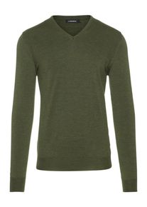 J. Lindeberg J.Lindeberg, Herren Pullover 'Newman V-Neck Perfect Merino', Oliv