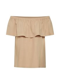 Vila, Damen Shirt 'VIAMONA OFF SHOULDER TOP', Beige