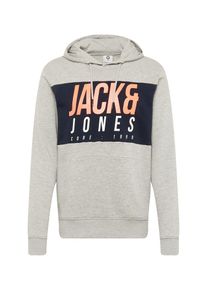 Jack & Jones JACK & JONES, Herren Sweatshirt 'JONAH', Dunkelblau / Hellgrau / Rot