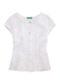 Country Line, Damen Trachtenshirt mit zarter Spitze, Wei&szlig;