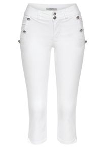 Tom Tailor, Damen Polo Team Caprijeans, Weiß