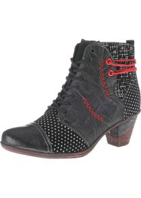 Remonte, Damen Schn&uuml;rstiefeletten, Rot / Schwarz