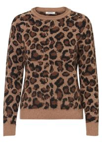 Pieces, Damen Strickpullover, Braunmeliert